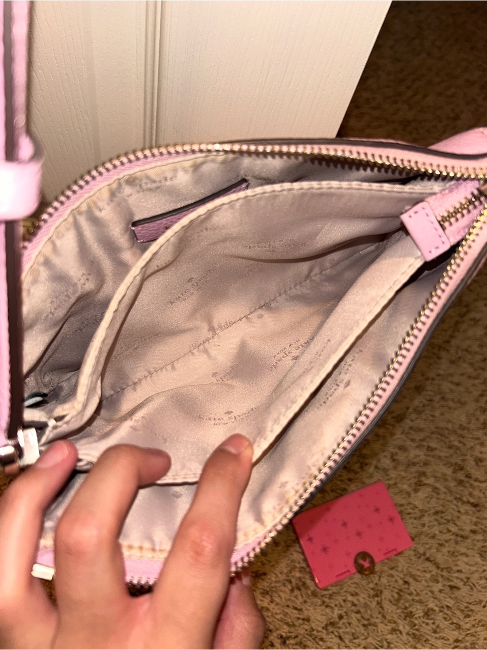 Kate Spade pink leila triple gusset crossbody with gold hardware - Picture 4 of 9